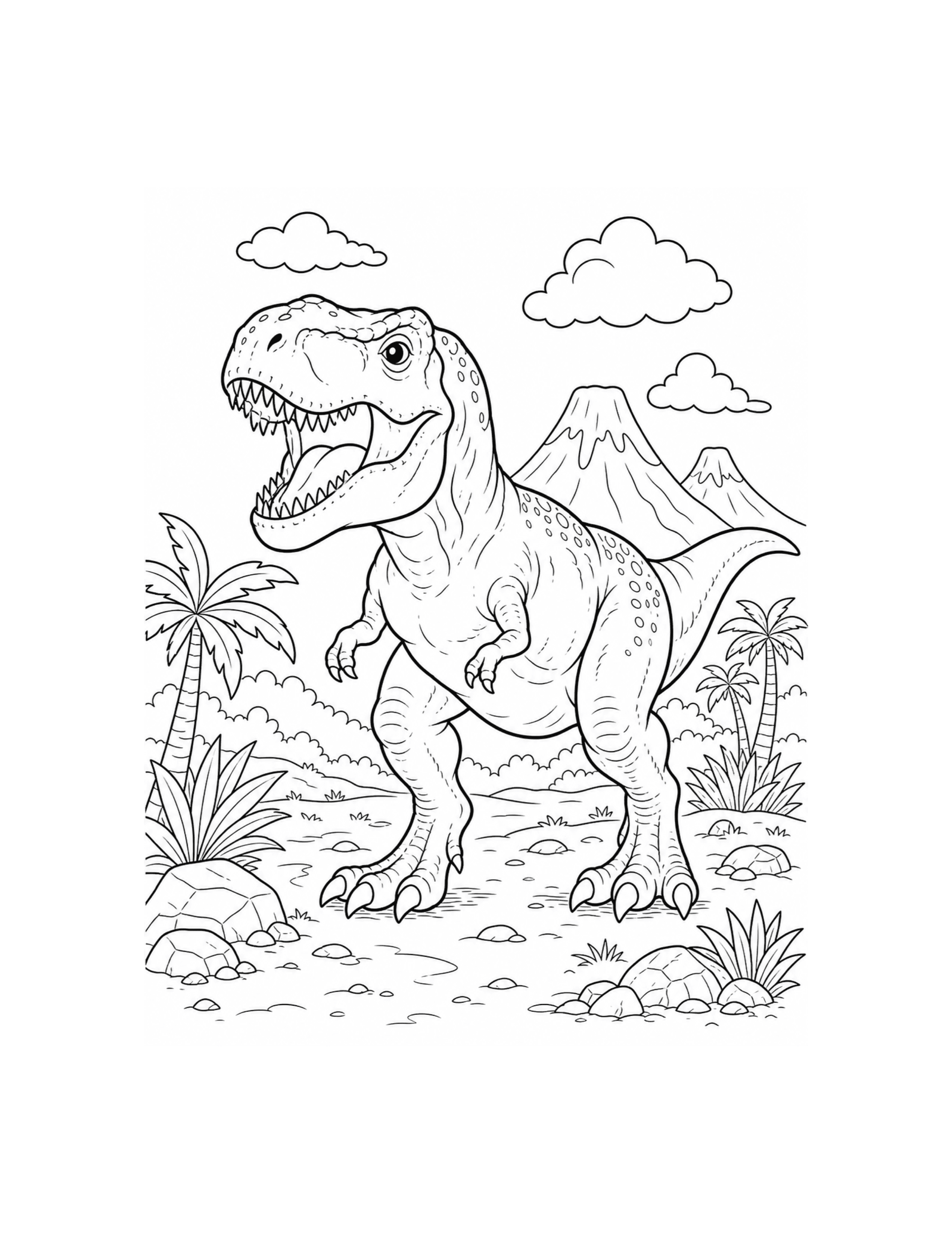 Dinosaurs coloring pages cover