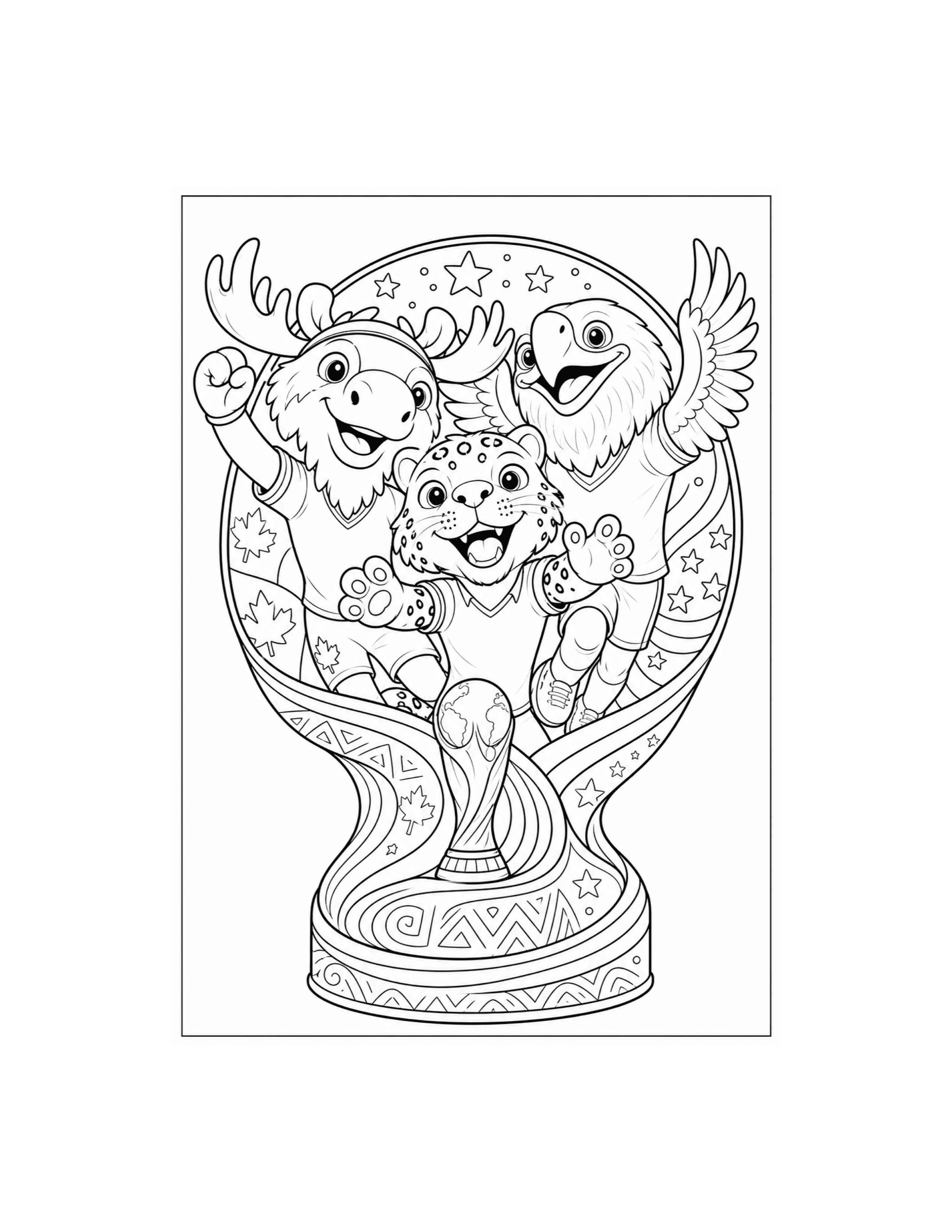 World Cup 2026 coloring pages cover
