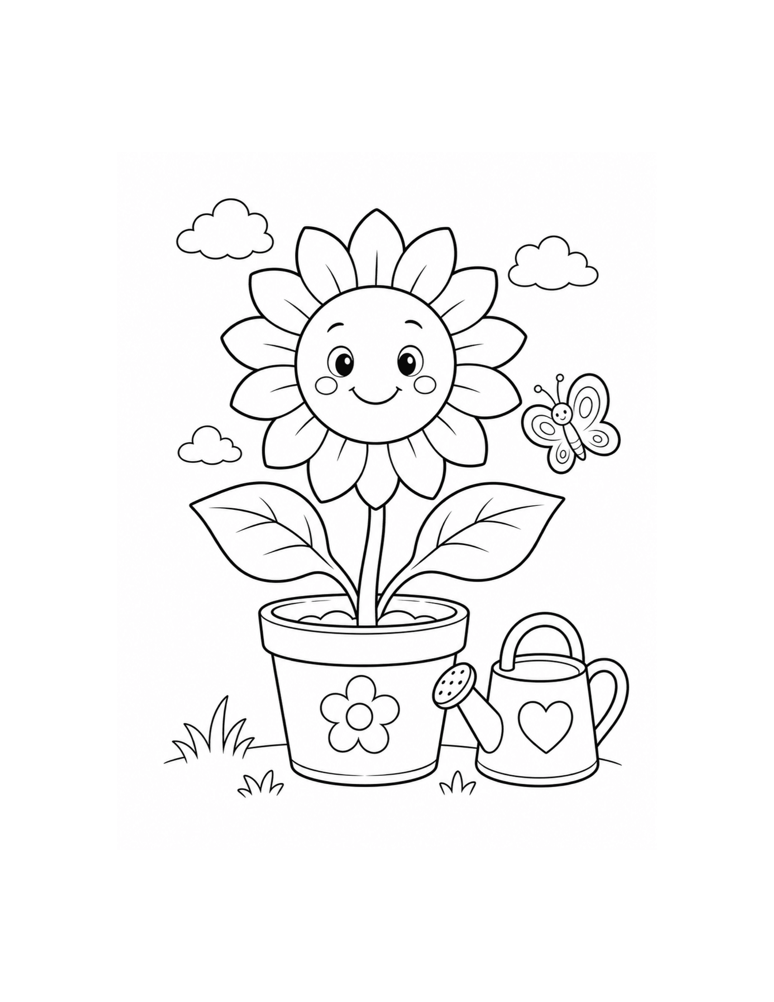 Flowers coloring pages cover