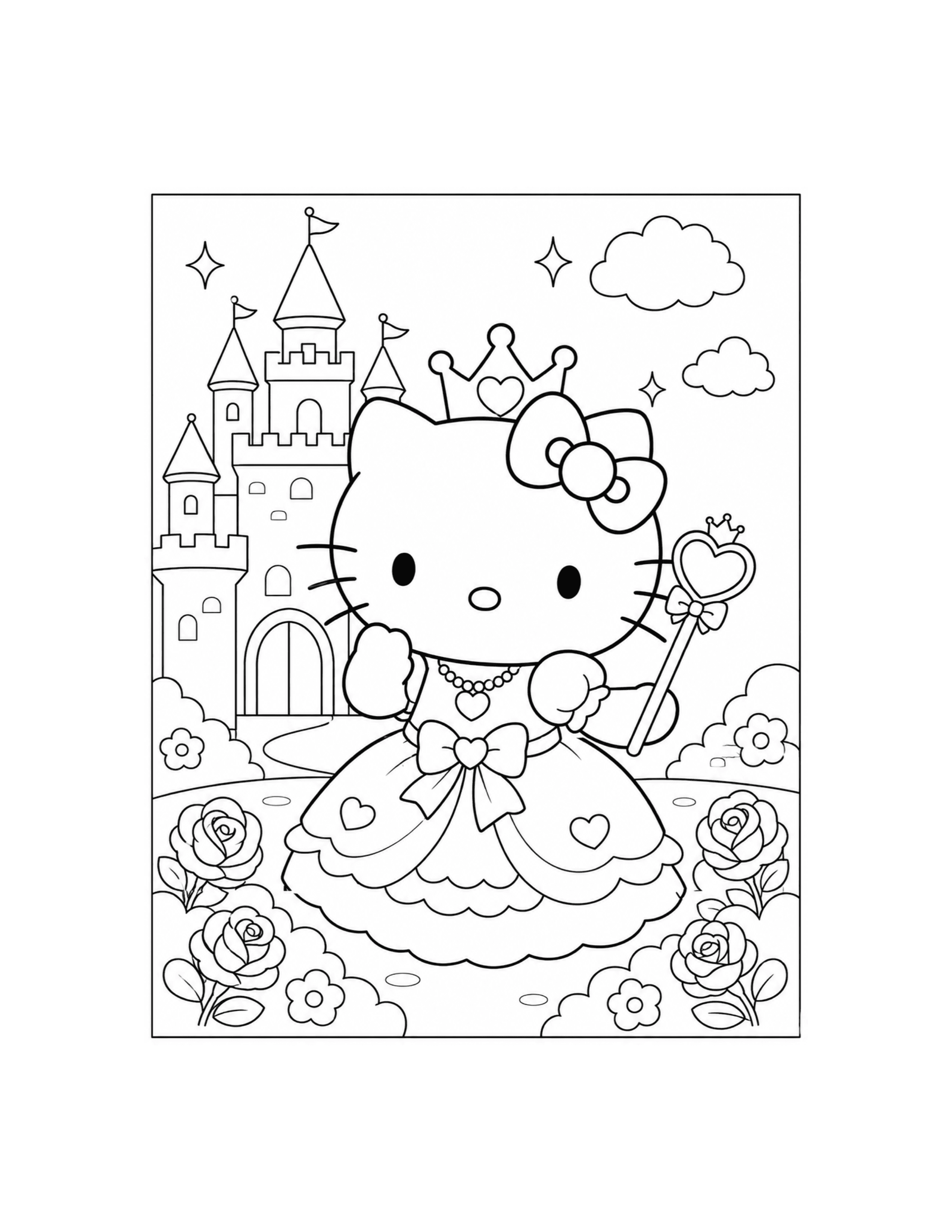 Hello Kitty coloring pages cover