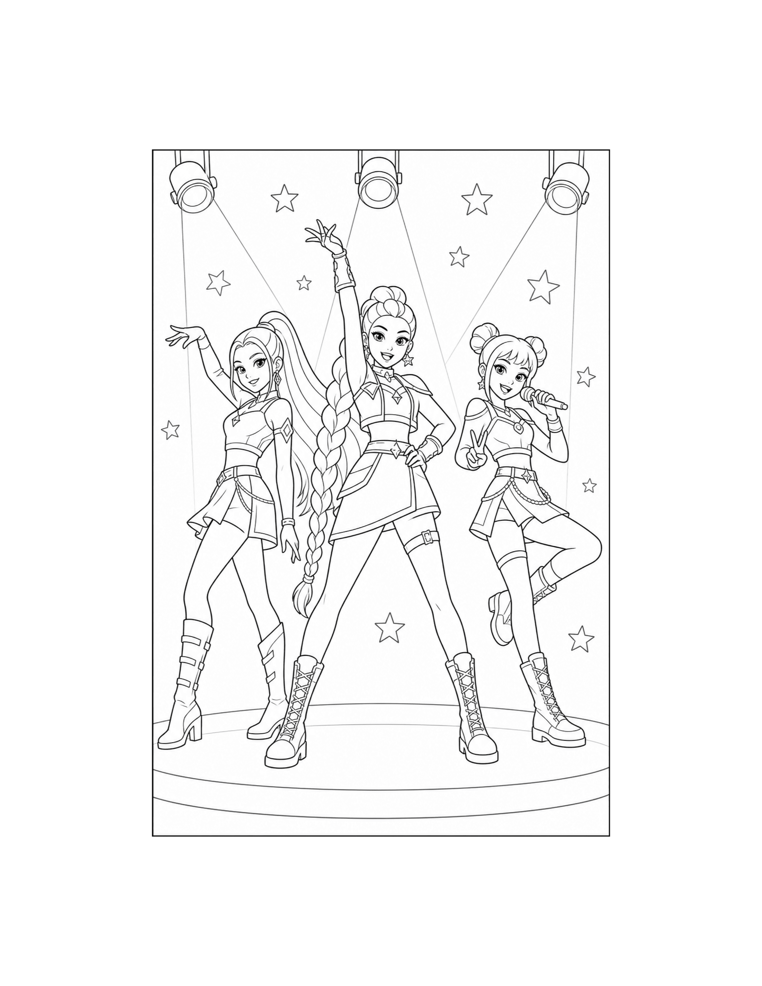 KPop Demon Hunters coloring pages cover