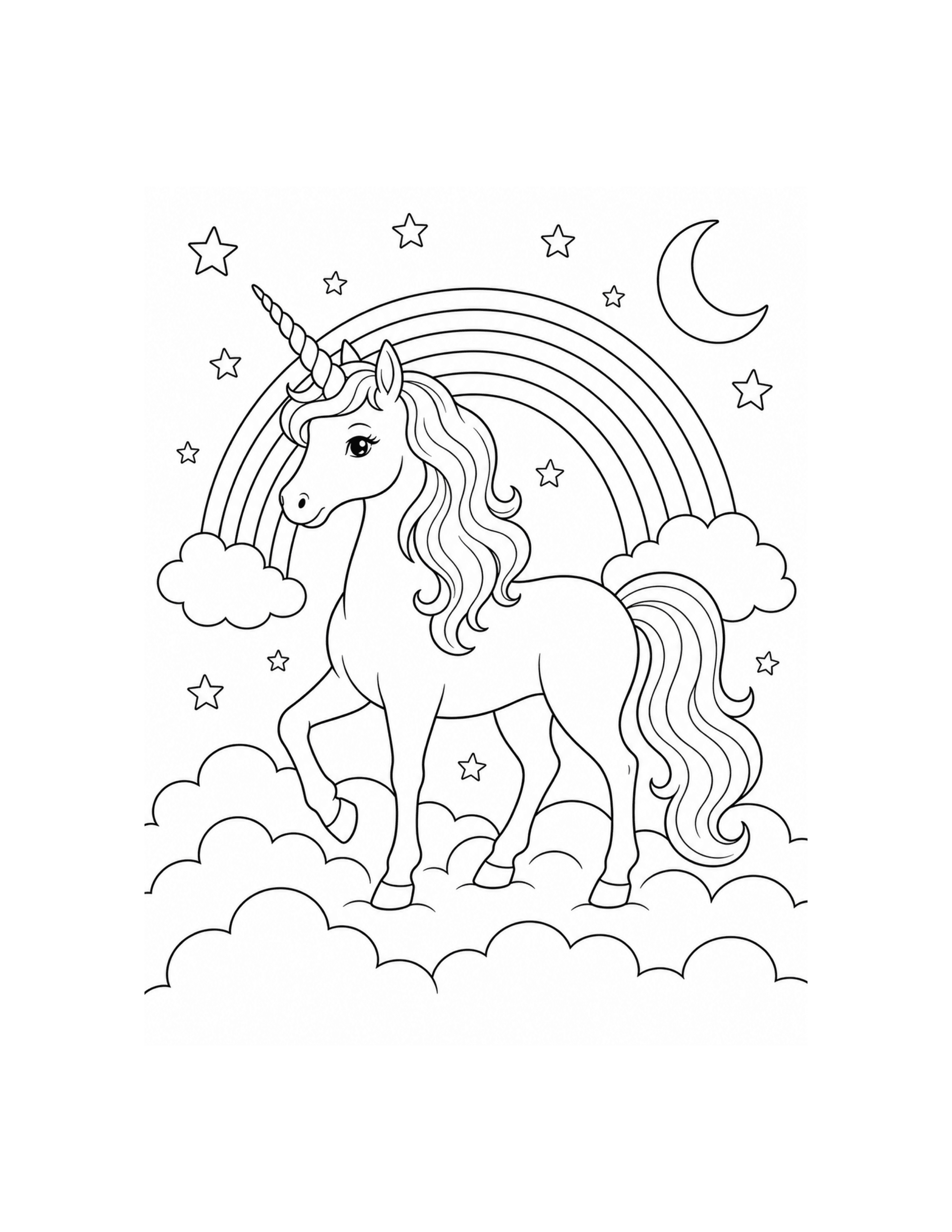 Unicorn coloring pages cover